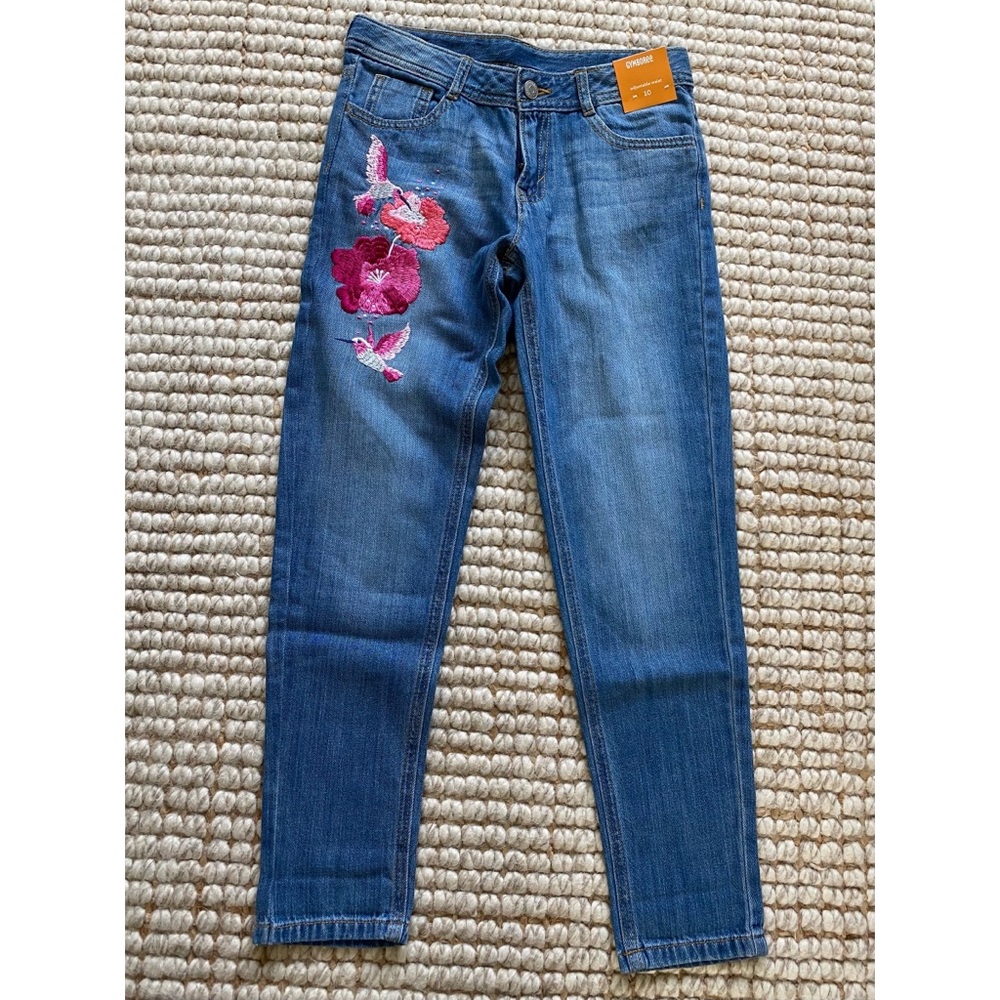 Gymboree Embroidered Girls Jeans size 10 NWT
